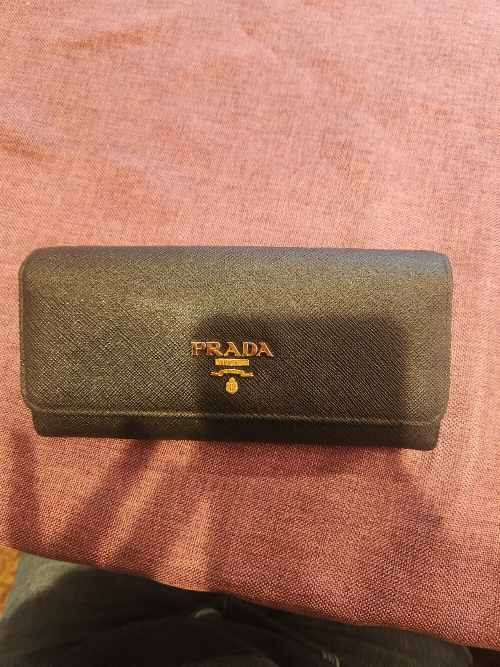 Prada Saffiano Two Tone Wallet